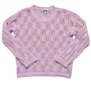 Vintage Ballet Pink Knit Sweater Grandmacore Cottagecore Feminine Size Large
